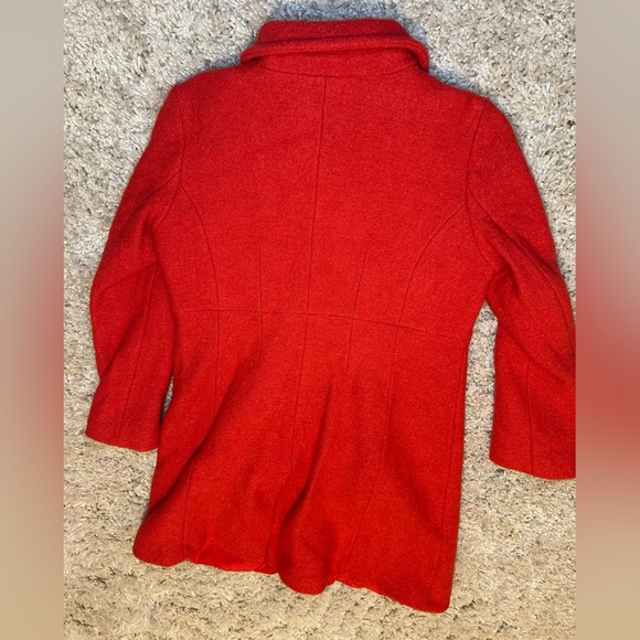 Lands End Red/Orange Pea Coat - Picture 11 of 12